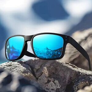 Blue Mirror Lens UV400 Protection Sunglasses Retro Outdoor Street‎ Wear Fashion